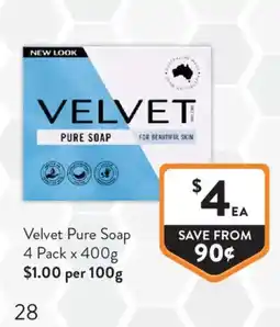 Foodworks Velvet Pure Soap offer