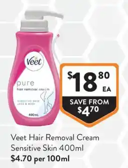 Foodworks Veet Hair Removal Cream Sensitive Skin offer