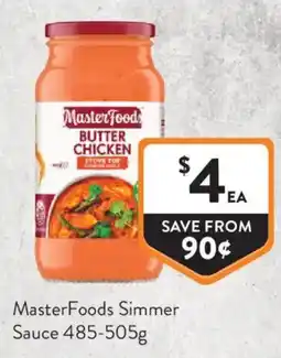 Foodworks MasterFoods Simmer Sauce offer