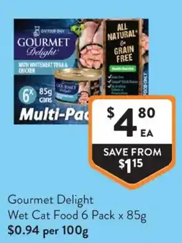 Foodworks Gourmet Delight Wet Cat Food offer
