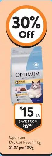 Foodworks Optimum Dry Cat Food offer