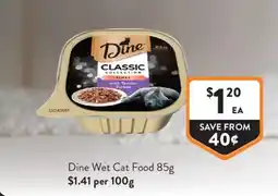 Foodworks Dine Wet Cat Food offer