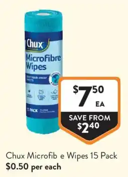 Foodworks Chux Microfibre Wipes offer