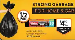 Foodworks Multix Extra Wide Garbage Bags offer
