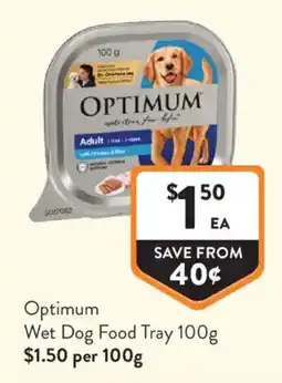 Foodworks Optimum Wet Dog Food Tray offer