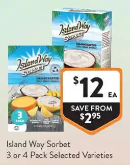Foodworks Island Way Sorbet offer