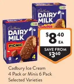 Foodworks Cadbury Ice Cream offer