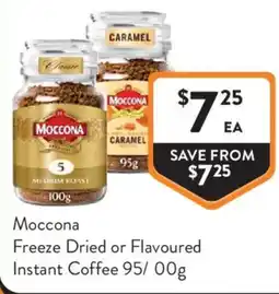 Foodworks Moccona Freeze Dried or Flavoured Instant Coffee offer