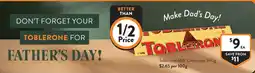 Foodworks Toblerone Milk Chocolate offer
