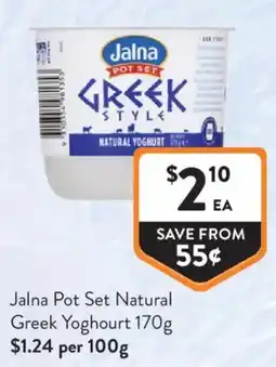 Foodworks Jalna Pot Set Natural Greek Yoghourt offer