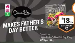 Foodworks Darrell Lea Happy Father's Day Gift Bag offer