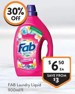 Foodworks Fab Laundry Liquid offer