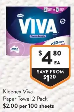 Foodworks Kleenex Viva Paper Towel offer