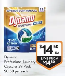 Foodworks Dynamo Professional Laundry Capsules offer