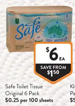 Foodworks Safe Toilet Tissue Original offer