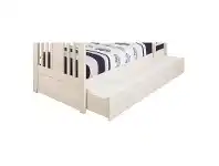 LivingStyles Byron Pine Timber Trundle Bed, King Single, Vanilla offer