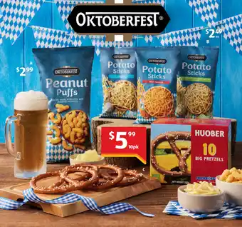 Oktoberfest Peanut Puffs oder Potato Sticks