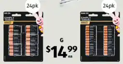 ALDI Duracell Batteries AA or AAA offer