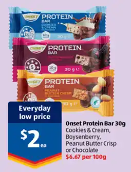 ALDI Onset Protein Bar offer