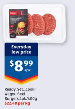 ALDI Ready, Set...Cook! Wagyu Beef Burgers offer