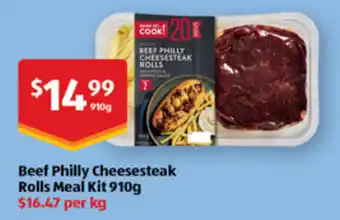 Beef Philly Cheesesteak Rolls Meal Kit