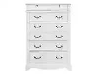 LivingStyles Brittany Acacia Timber 5 Drawer Tallboy offer