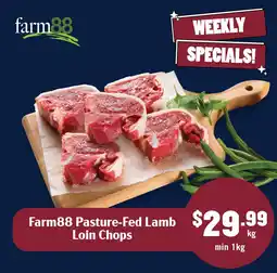 Tasman Butchers Farm88 Pasture-Fed Lamb Loin Chops offer