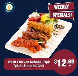 Tasman Butchers Fresh Chicken Kebabs offer