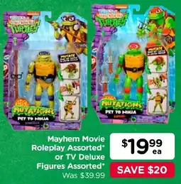 Toyworld Mayhem Movie Roleplay Assorted* or TV Deluxe Figures Assorted* offer