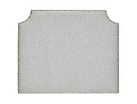 LivingStyles Serena Scalloped Fabric Bed Headboard, Queen, Grey offer