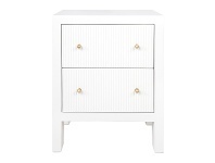 LivingStyles Ariana Bedside Table, Small, White offer