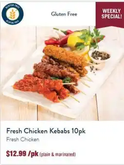 Tasman Butchers Fresh Chicken Kebabs offer