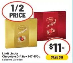 IGA Lindt Lindor Chocolate Gift Box Selected Varieties offer