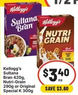 IGA Kellogg's Sultana Bran Nutri-Grain offer