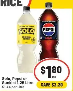 IGA Solo, Pepsi or Sunkist offer