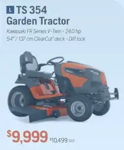 Husqvarna Kawasaki TS 354 Garden Tractor offer