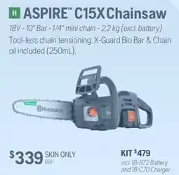 Husqvarna Husqvarna ASPIRE C15X Chainsaw offer