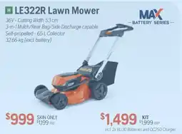 Husqvarna MAX Battery Series LE322R Lawn Mower offer