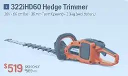 Husqvarna 322iHD60 Hedge Trimmer offer