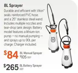 Husqvarna 8L Sprayer offer