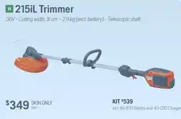 Husqvarna H 215iL Trimmer offer