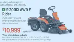 Husqvarna R 200iX AWD Rider offer