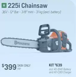 Husqvarna Husqvarna 225i Chainsaw offer