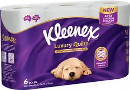 IGA Kleenex Luxury Quilts Toilet Tissue 4 Ply offer