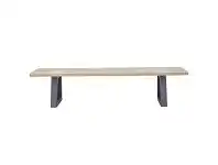 LivingStyles Edric Reclaimed Elm Timber & Steel Dining Bench, 200cm offer