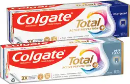 IGA Colgate Total Premium Toothpaste Selected Varieties offer