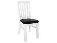 LivingStyles Viborg Mountain Ash Timber Dining Chair, Black PU Seat offer