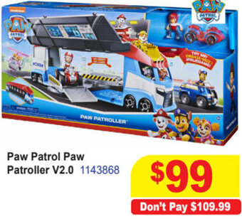 Mr Toys Paw Patrol Paw Patroller V2.0 offer