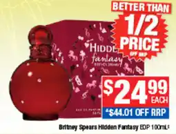Direct Chemist Outlet Britney Spears Hidden Fantasy EDP offer