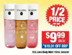 Direct Chemist Outlet V.V. Love Body Mist 150mL Variants offer
